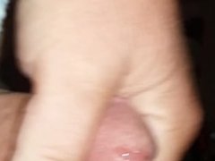 wife stroking big cock till large cum load