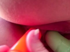 Horny amateur didlo masturbation