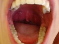 Mouth tongue throat uvula