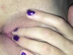 18 year old girl plays with and fingers her soaking wet pussy