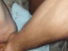 White BBW with a really wet pussy fingered