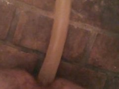 12 inch dildo coming out of my ass