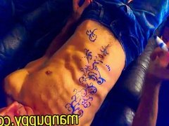 Manpuppy - Gay DILF Body Drawing Fetish &amp; Cum