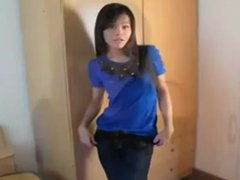 Asian Tgirl wanks off and cums a lot