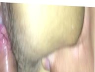 latino fucking girlfriend and giving creampie