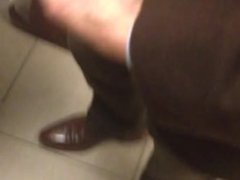 White man sucks bbc in public bathroom