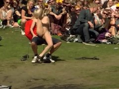 Fully Nude Lapdance in front of a Crowd