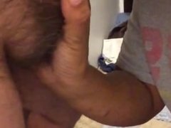 Sucking his dick in the bathroom
