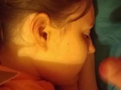 Cum on gfs face while she sleeps again!!