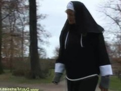 Blonde Dutch Nun used