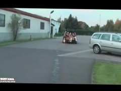 Pissing out of the car