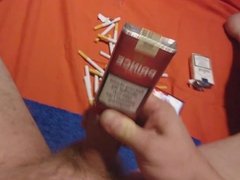 I cum in cigarette pack
