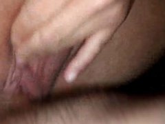 Pudgy chick has her pussy fucked closeup
