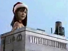 Japanese Giantess Dresses Up as Santa