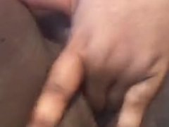 Fingering my black pissing pussy