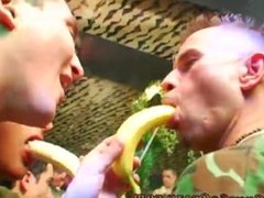 On emo twink Dozens of boys go bananas for bananas at this outrageously