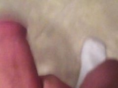 Stroking my huge dick till i cum