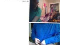 3 Hot teens react and love self ballbusting on Omegle