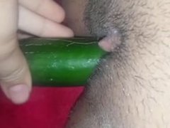 my gf masterbation with cucumber