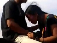 Desi couple having quickie by the road while friend films