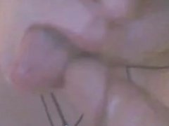 Close up blowjob with a messy end