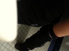 Cute teen in toilet