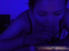 Ex asian gf blowing while playing Hearthstone