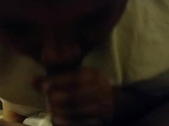 Tenant smokes a blunt while smoking my cock