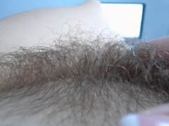 playing with hairy pussy
