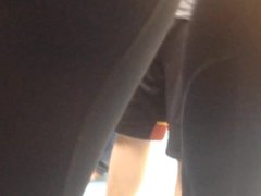 Teen ass in tight spandex leggings