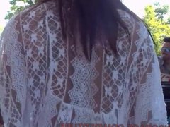 Outdoor Fucking Leaves Her Covered In Cum