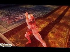 3D anime shemale muscle dancing and bondage