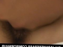 Kurumi Katase has hairy crack licked and fucked after blowjob