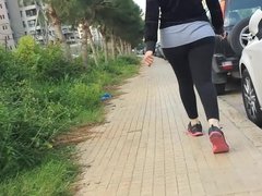 Lady with Big Ass Walking