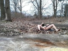 naked exhibition in forest