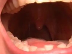 Nikka mouth and teeth in shower