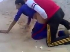 Inexperienced Arab teens try to fuck in the Sand.