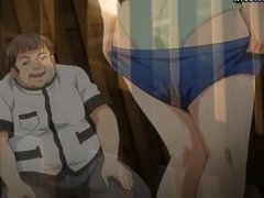 Teenage anime girl in dirty sex