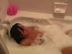 Big tits italian Slut in the bath cumming over and over