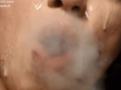 Cum covered smoking