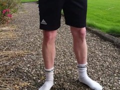 Huge piss in shorts