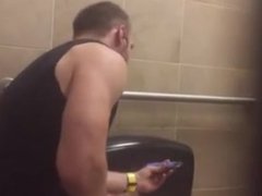 Men's room jerk off spy