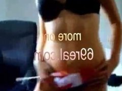 Mouth watering canadian girl dances and strips at 69real.com