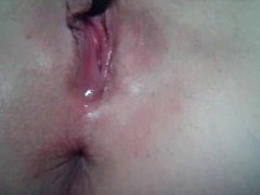 butthole twitches and pussy drips orgasm from vibrator