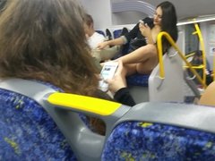 Australian teen upskirt on city rail