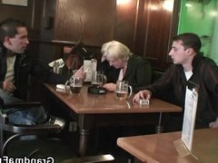 Two buddy pick up and fuck boozed granny