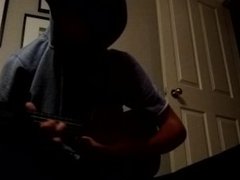 Hot Asian girl fucks a ukulele