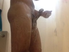 Touching myself in the shower.