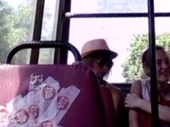 The girl in the bus watching dick