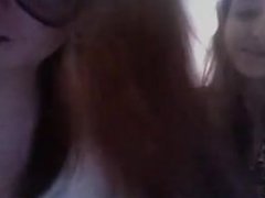 Two girls mouth open
